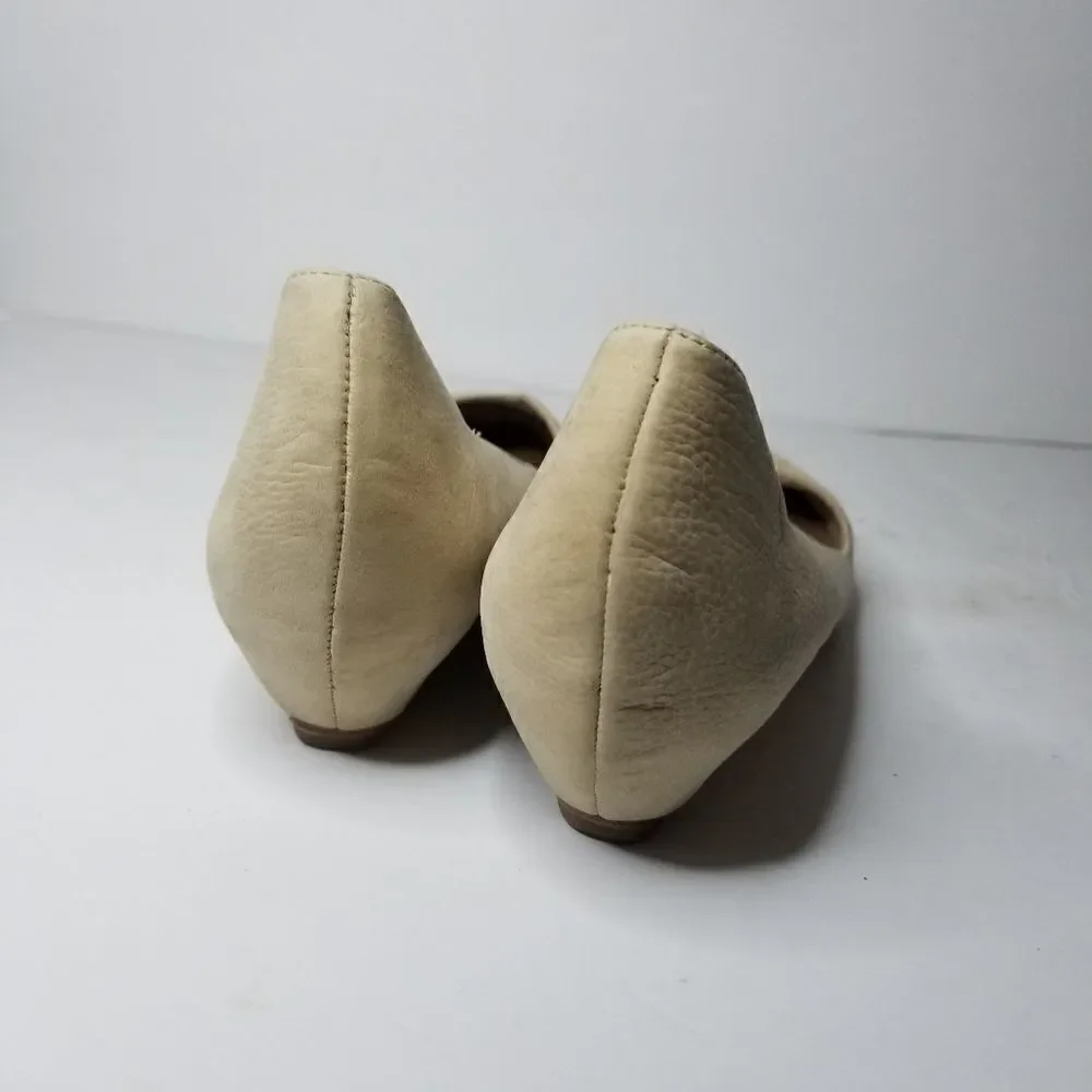 Matt Bernson leather flats shoes Women's size 8 cream